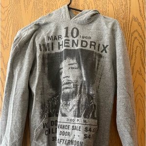 Grey sweatshirt hooded size small Jimmy Hendrix